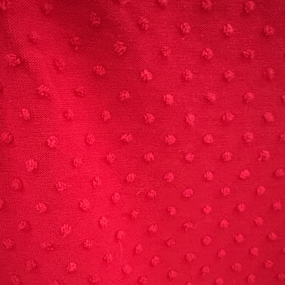 J Crew Red Textured Ruffle Blouse - Picture 5 of 5